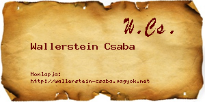 Wallerstein Csaba névjegykártya